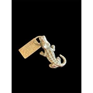 Vtg 1970s Florida Everglades Alligator Charm Sterling Silver 925